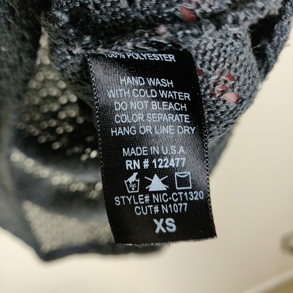 Nicolette charcoal gray open knit dolman sweater - Picture 6 of 6